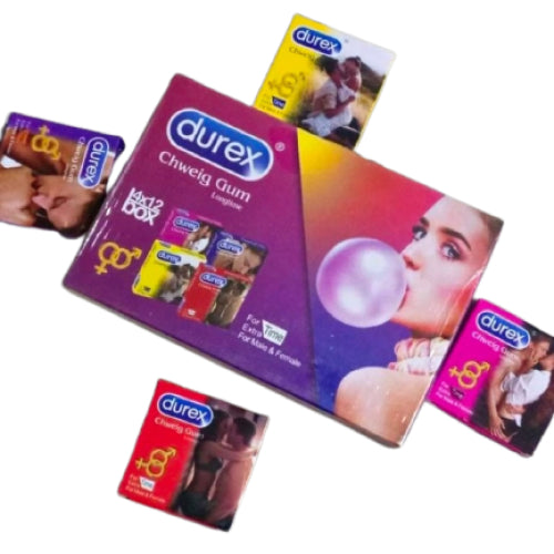 Durex Chewing Gum & Bubblegum longtime Mix Flavoured for male & female - 48 GUM'S