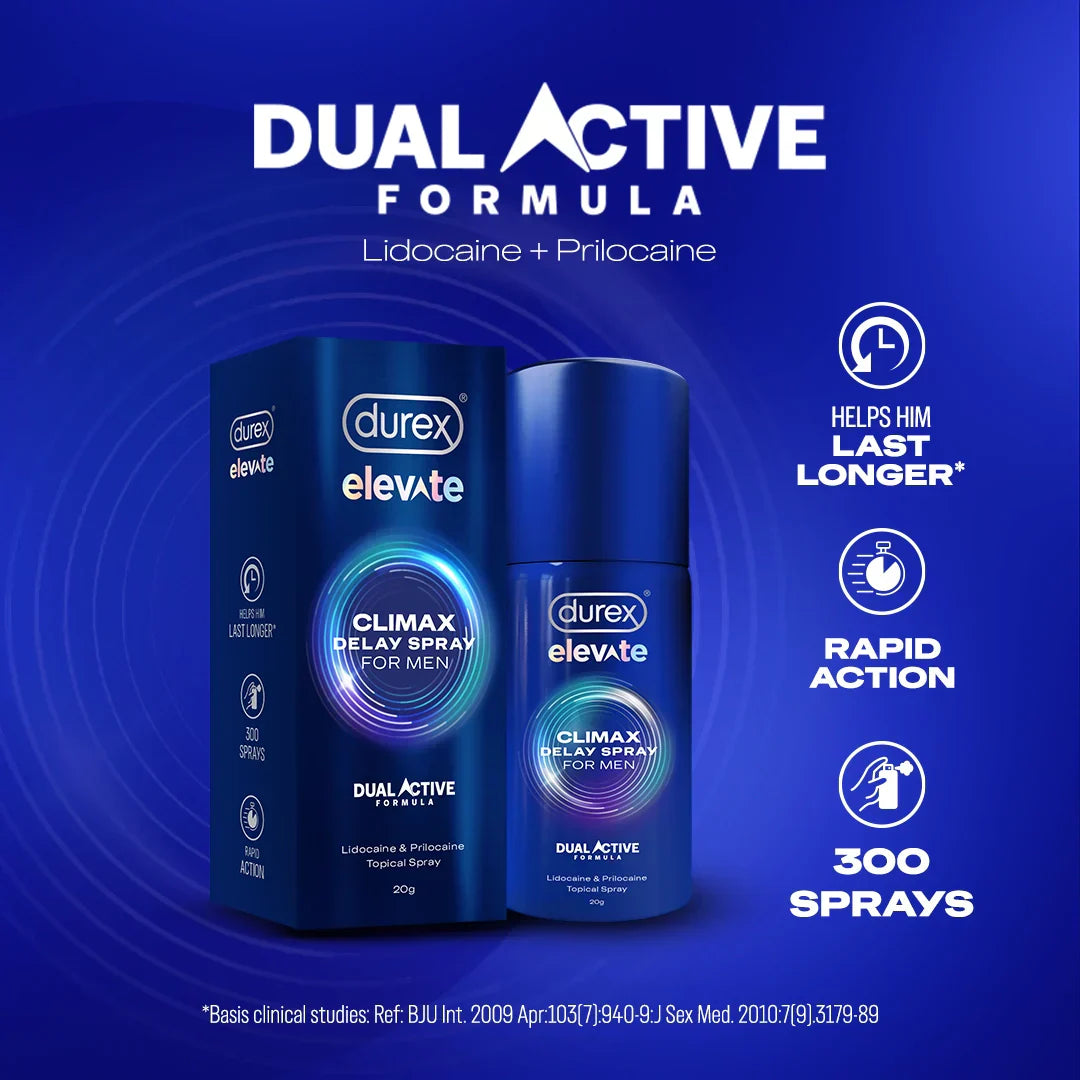 Durex Elevate Climax Delay Spray for Men - 20g