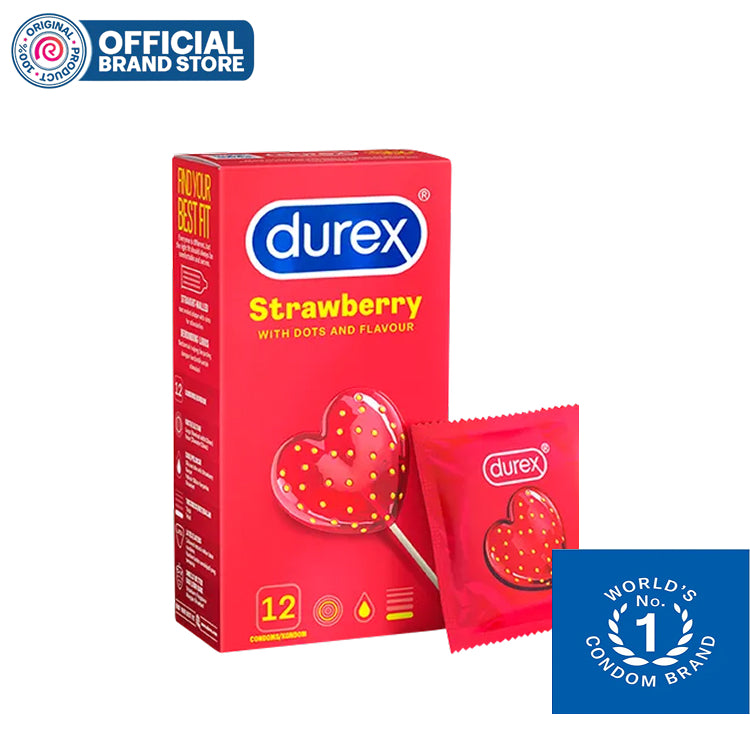 Durex Sensual Strawberry Condoms - 12's (Imported)