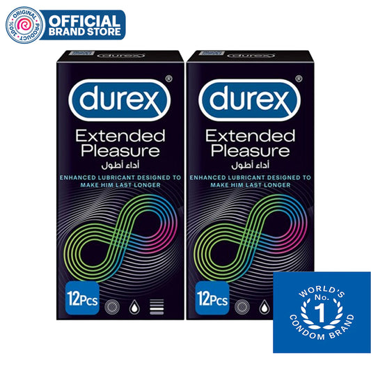 Durex Condoms Extended Pleasure 12 Pieces Pack of 2